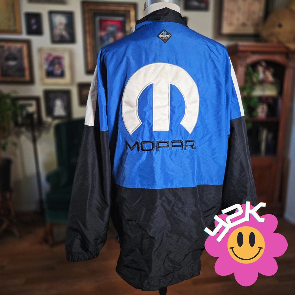 Vintage Y2K Holloway Mopar‎ Racing Jacket Autographed Colorblock Mens L Signed